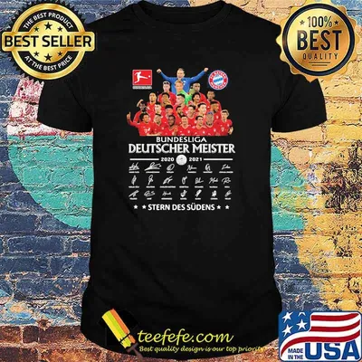 Bundesliga deutscher meister 2020 2021 stern des sudens signature shirt