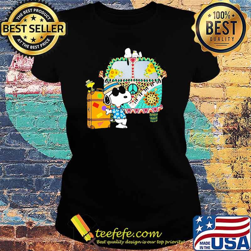 Bus Hippie snoopy vacation summer Ladies tee Bus Hippie snoopy vacation summer Ladies tee