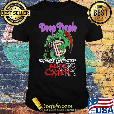 Deep purple together in concert alice cooper dragon shirt