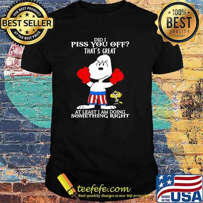 Did i piss you off thats great at least i am doing something right snoopy boxing shirt
