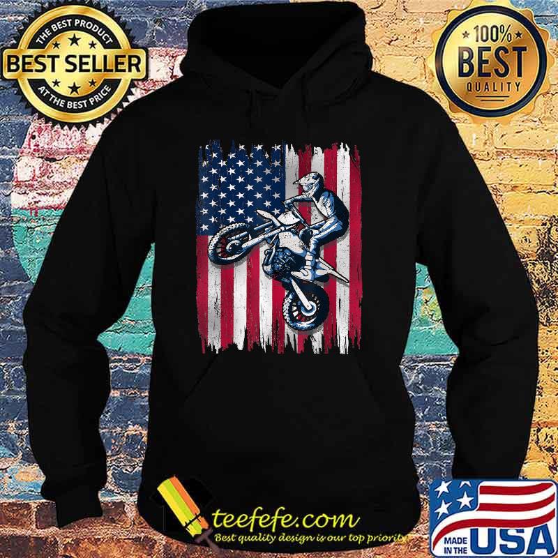 Dirt Bike American Flag Motocross Biker Gift 4th of July Shirt Hoodie Dirt Bike American Flag Motocross Biker Gift 4th of July Shirt Hoodie