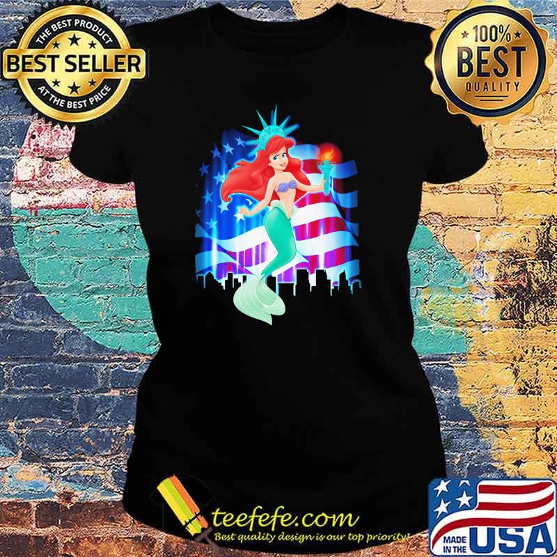 Disney Little Mermaid Ariel 4th Of July Independence Shirt Ladies tee Disney Little Mermaid Ariel 4th Of July Independence Shirt Ladies tee