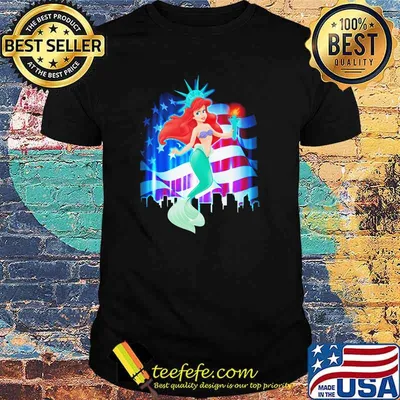 Disney Little Mermaid Ariel 4th Of July Independence Shirt