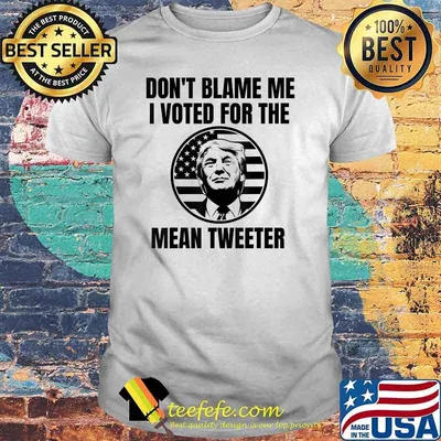 Don't Blame Me I Voted For The Mean Tweeter Donald Trump Flag Election T-Shirt