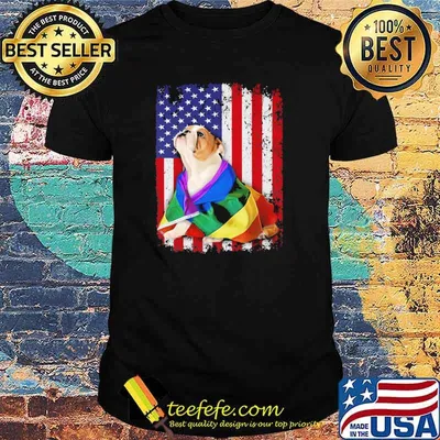 English Bulldog Pride American Flag Shirt