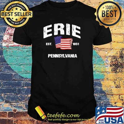 Erie Pennsylvania PA USA Stars Stripes Shirt