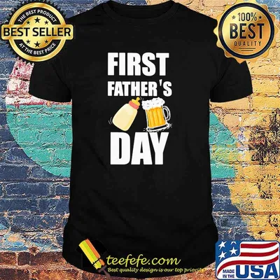 First father's day son or daughter with a beer Shirt