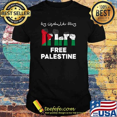 Free Palestine In Arabic Flag Shirt