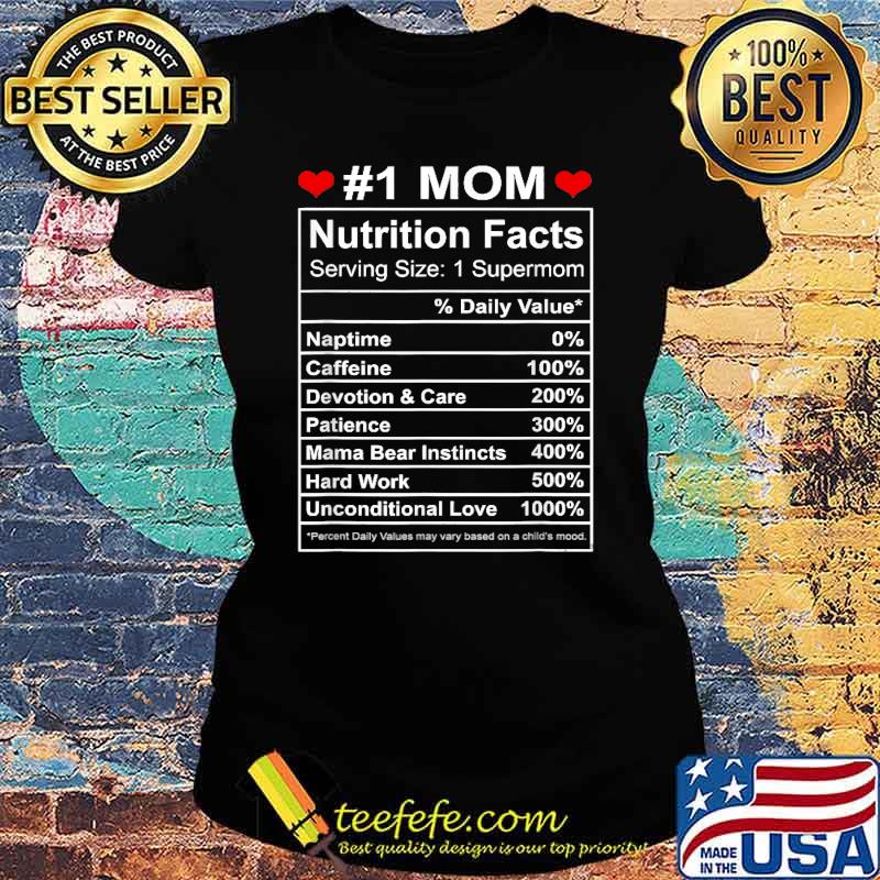 Funny Mom Nutrition Facts for Mother's Day Shirt Ladies tee Funny Mom Nutrition Facts for Mother's Day Shirt Ladies tee