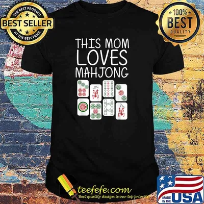 Funny This Mom Loves Mahjong Mother Tile Game Lover Players T-Shirt