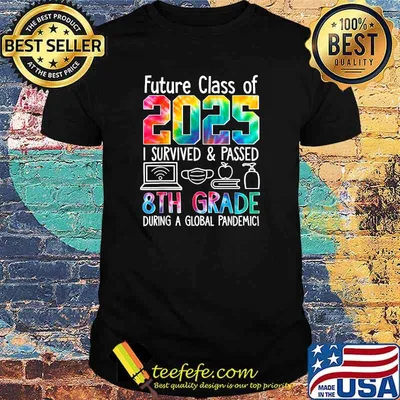 Future class of 2025 i survived and passed 8th grade during a global pandemic Colourful Mask Computer Shirt