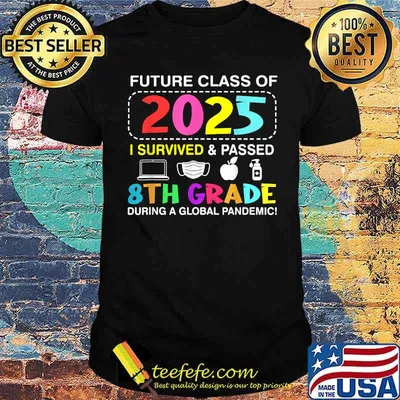 Future Class Of 2025 I Survived And Passed 8Th Grade During a Global Pandemic T-Shirt