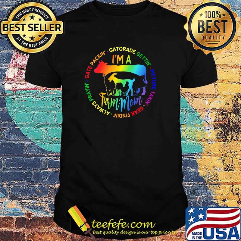 Gate Packin' Gatorade Gettin' Picture Takin' Gear Findin' Always Prayin' Goat Pig Cow Chicken LGBT Shirt
