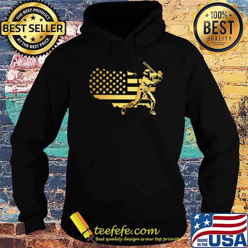 Gold Flag Baseball American Shirt Hoodie Gold Flag Baseball American Shirt Hoodie