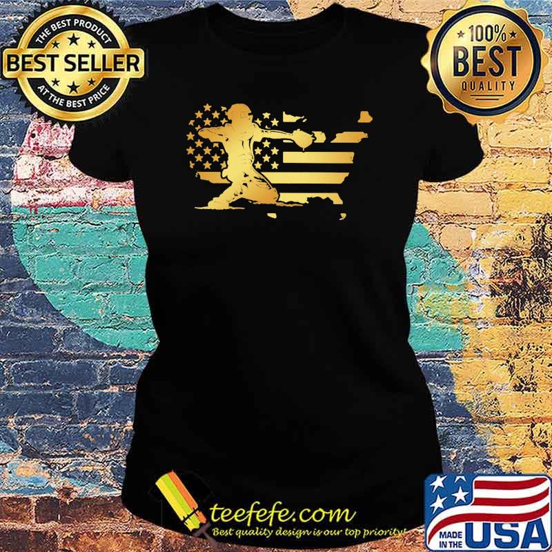 Gold Flag Catcher American Shirt Ladies tee Gold Flag Catcher American Shirt Ladies tee