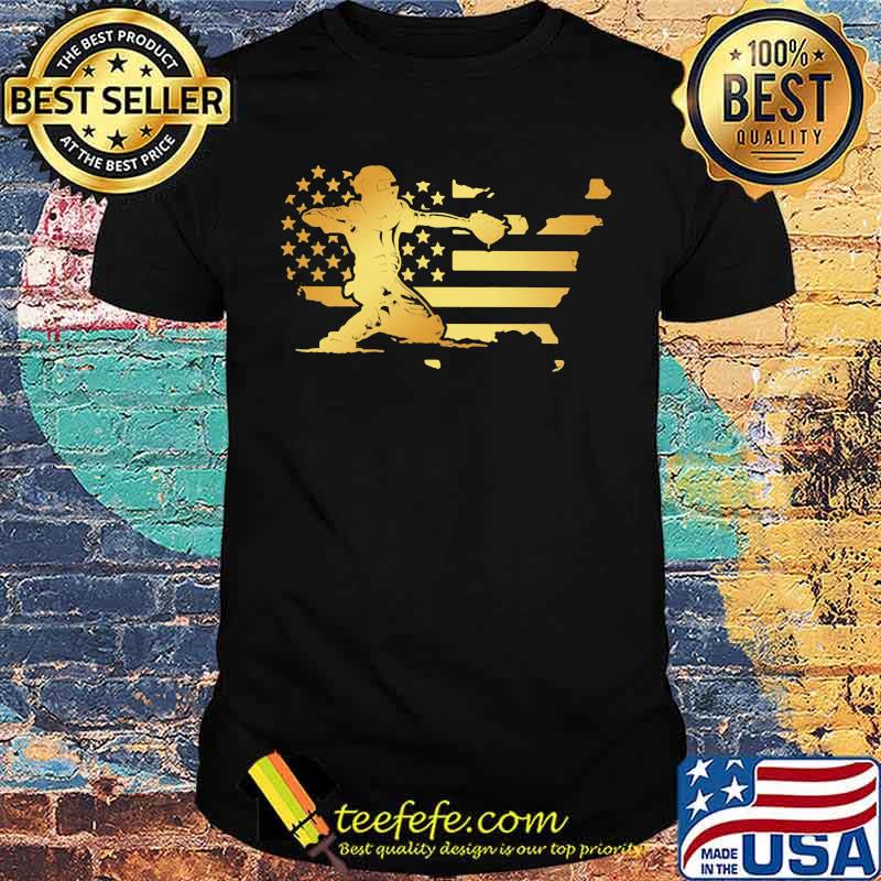 Gold Flag Catcher American Shirt