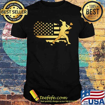Gold Flag Softball American Shirt