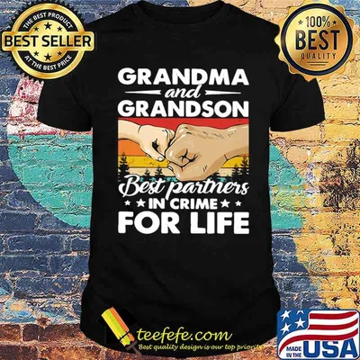 Grandma And Grandson Best Partners In Crime For Life Vintage Shirt