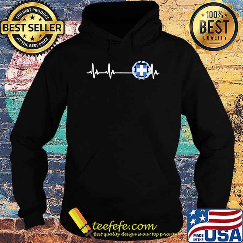 Greece Heart Beat Shirt Hoodie Greece Heart Beat Shirt Hoodie