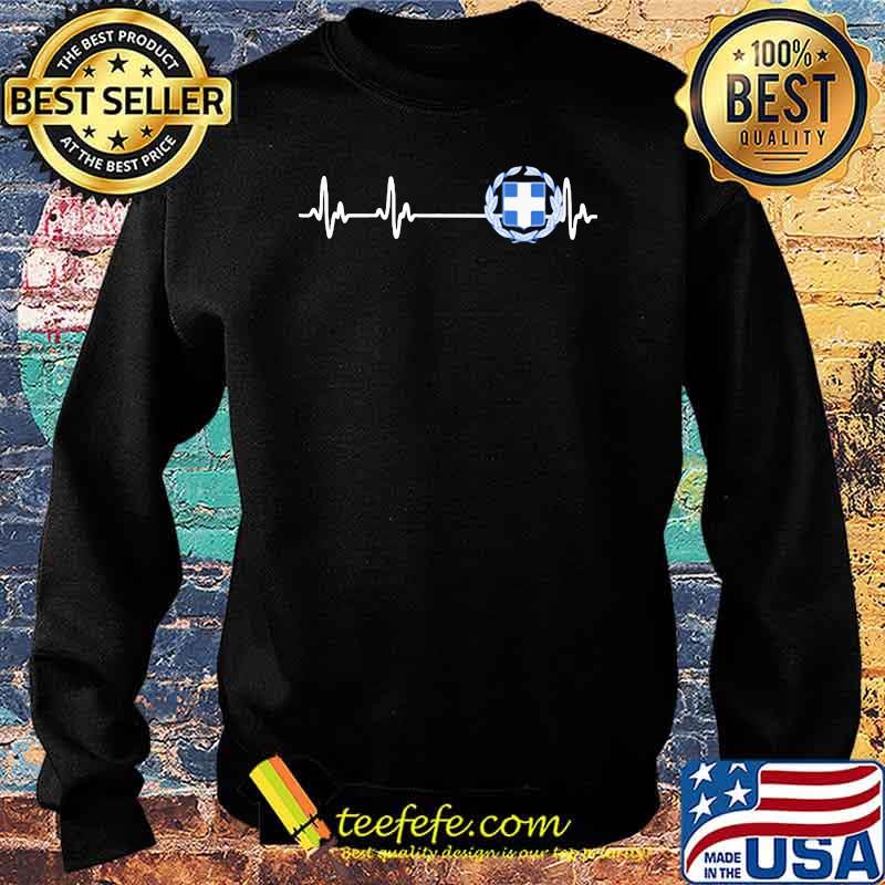 Greece Heart Beat Shirt Sweater Greece Heart Beat Shirt Sweater