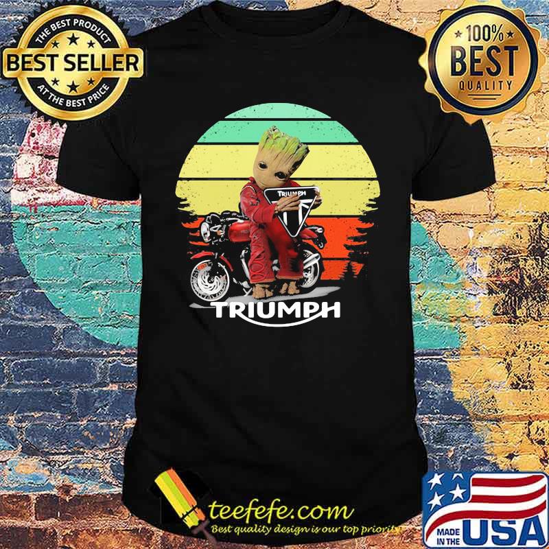 Groot hug Triumph Motor logo vintage shirt
