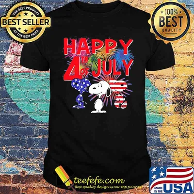 Happy 4th of July independence snoopy fireword shirt