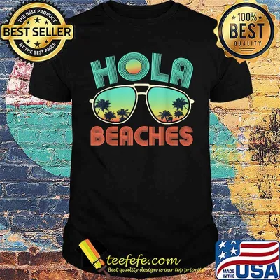 Hola Beaches Sunglasses Palm Tree T-Shirt