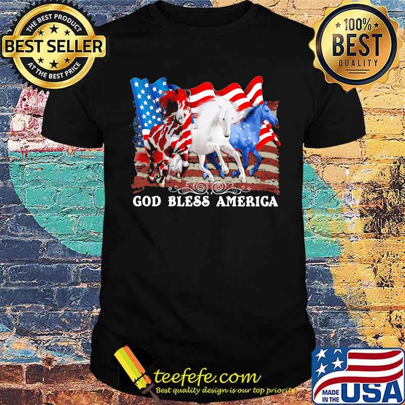 Horse God Bless America for horse lover shirt Horse God Bless America for horse lover shirt