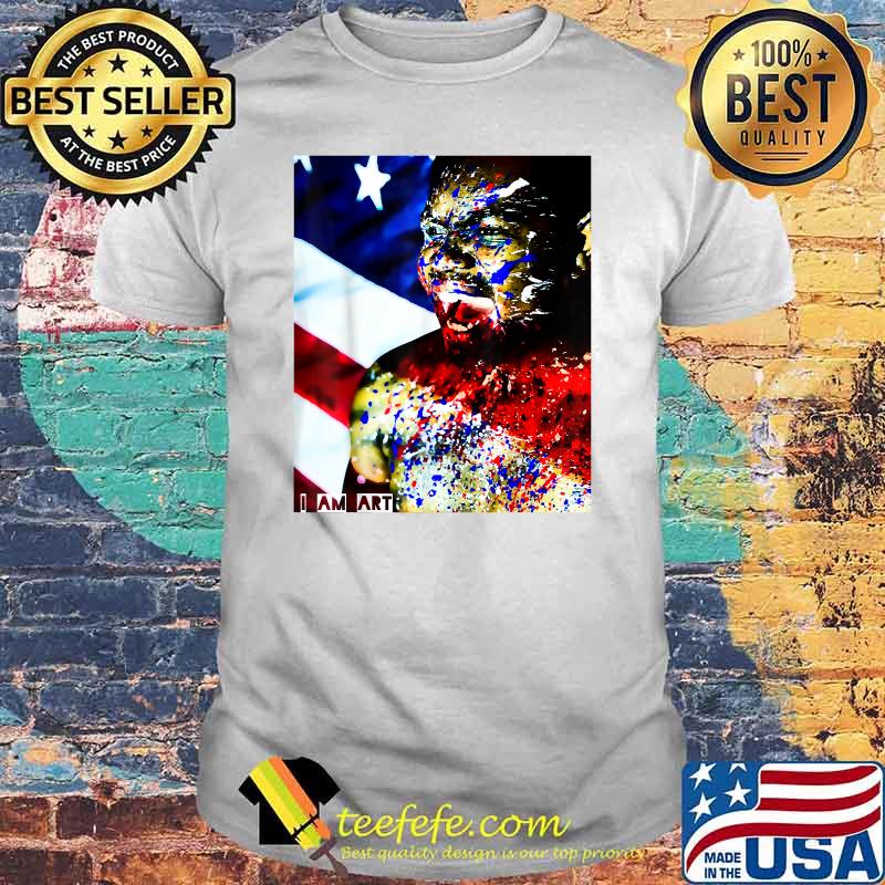 I am art Juneteenth BLM, ByTheseHands Artistic American Flag T-Shirt