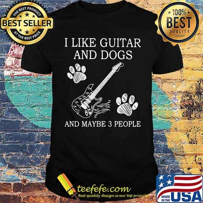 I Like Guitar And Dogs And Maybe 3 People Shirt