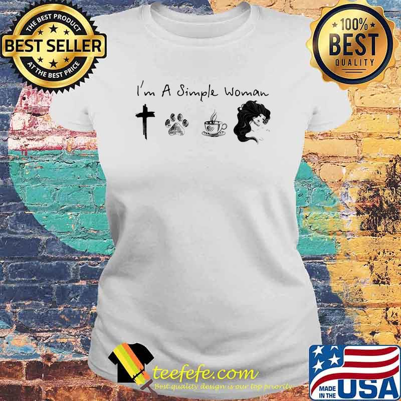 I'm A Simple Woman Jesus Dog Coffee Mermaind Shirt Laides tee I'm A Simple Woman Jesus Dog Coffee Mermaind Shirt Laides tee