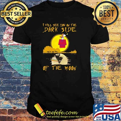 I will see you on the Dark Side of the moon Lake snoopy pink floyd shirt