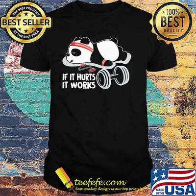 If it Hurts It Works Panda Shirt