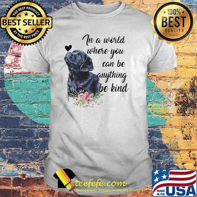 In A World Where You Can Be Anything Be Kind Dog Flower Shirt