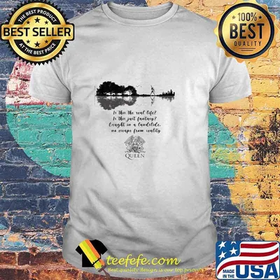 Is This The Real Life Is This Just Fantasy Caught In A Landslide No Escape From Reality Queen Guitar Shirt
