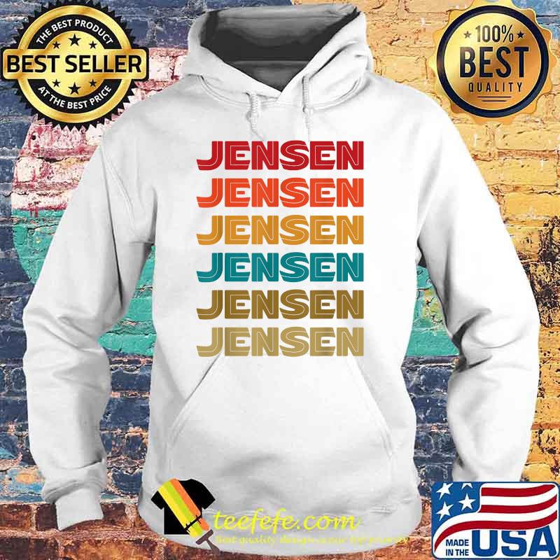 Jensen Name, Retro Given Name Colorful Inline Font Shirt Hoodie Jensen Name, Retro Given Name Colorful Inline Font Shirt Hoodie