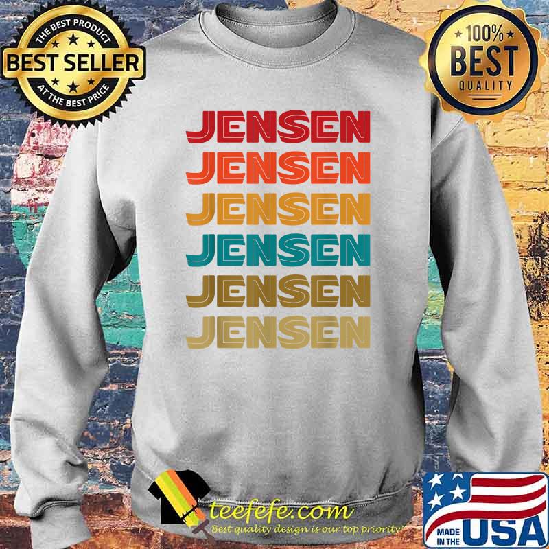 Jensen Name, Retro Given Name Colorful Inline Font Shirt Sweater Jensen Name, Retro Given Name Colorful Inline Font Shirt Sweater