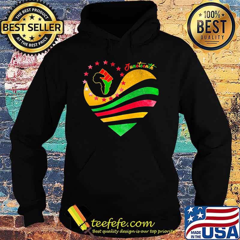 Juneteenth Freedom Day Heart Shirt Hoodie Juneteenth Freedom Day Heart Shirt Hoodie