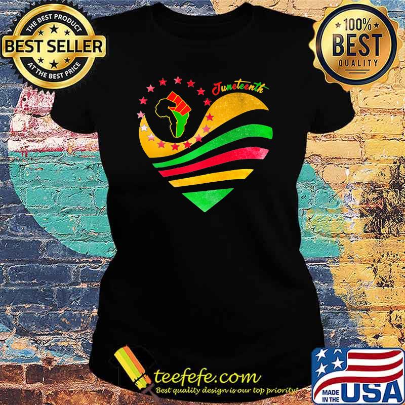 Juneteenth Freedom Day Heart Shirt Ladies tee Juneteenth Freedom Day Heart Shirt Ladies tee