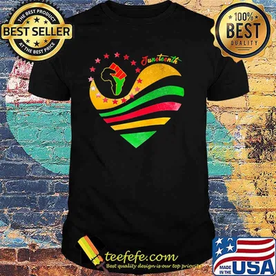 Juneteenth Freedom Day Heart Shirt