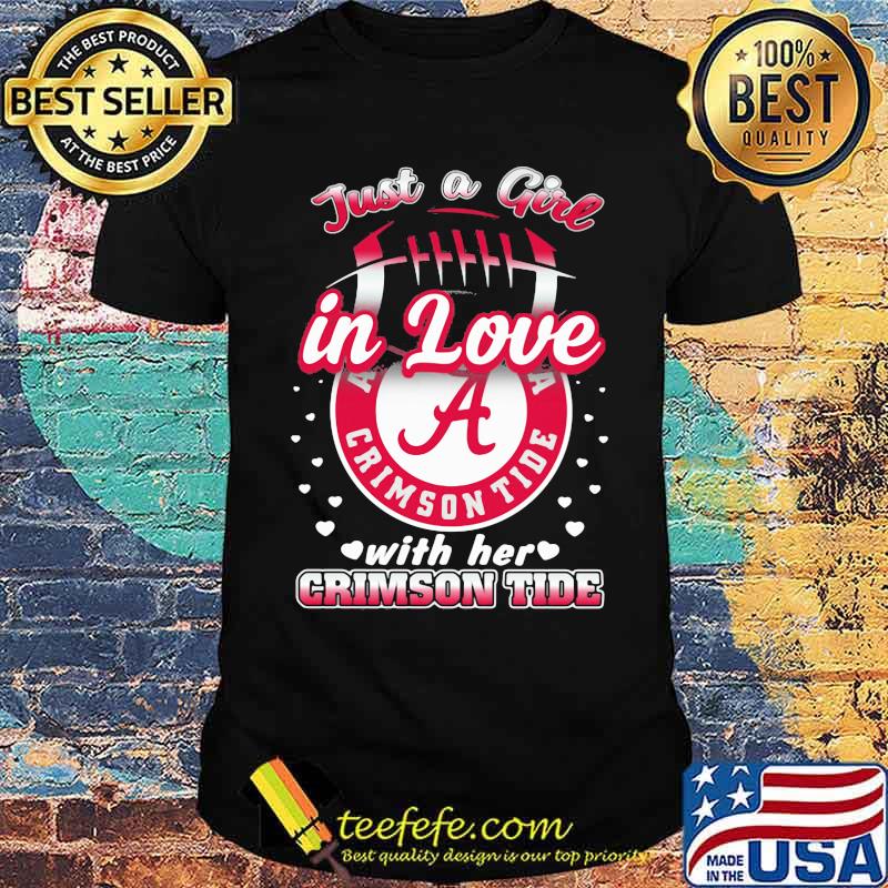 Just a girl in love with her crimson tide shirt