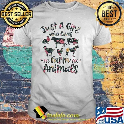 Just A Girl Who Love Farm Animals Flower Shirt