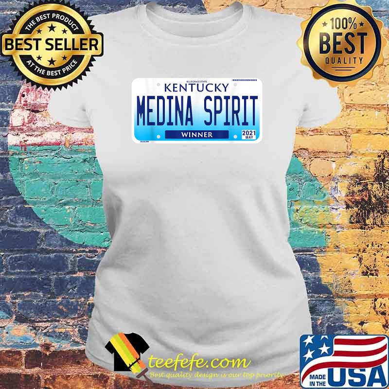 Kentucky Derby Winner Medina Spirit License Plate Graphic Horses Shirt Laides tee Kentucky Derby Winner Medina Spirit License Plate Graphic Horses Shirt Laides tee