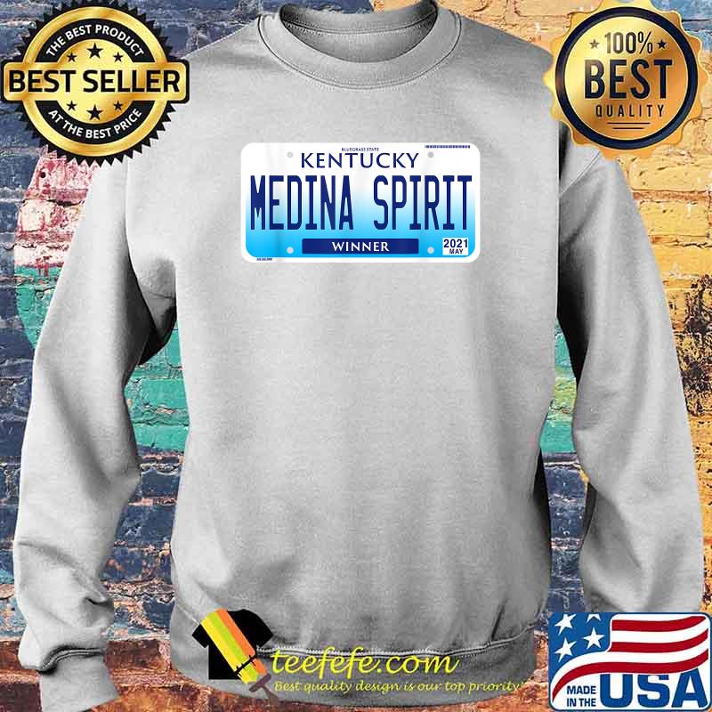 Kentucky Derby Winner Medina Spirit License Plate Graphic Horses Shirt Sweater Kentucky Derby Winner Medina Spirit License Plate Graphic Horses Shirt Sweater