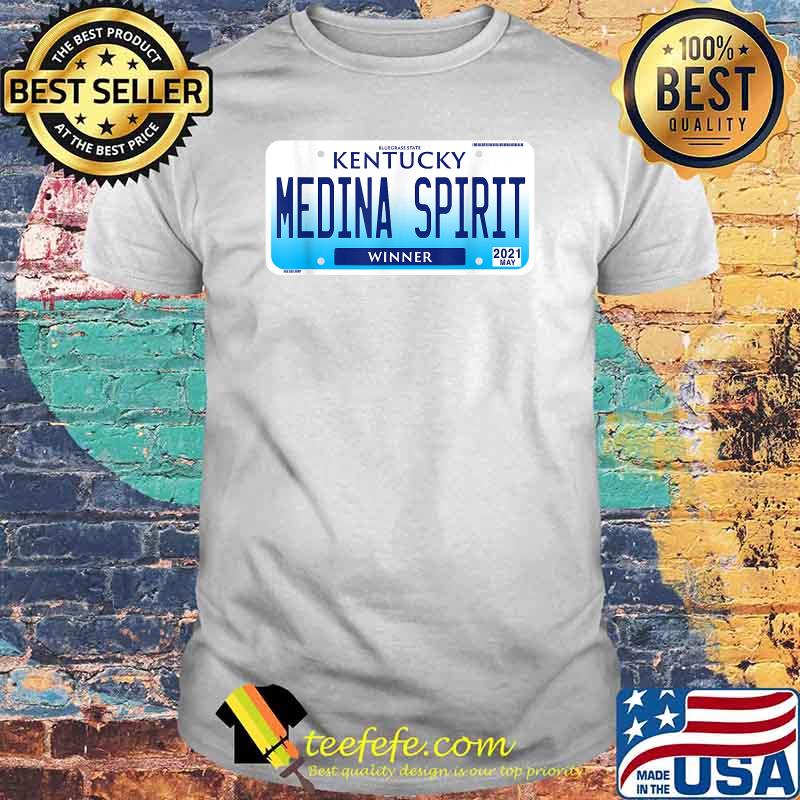 Kentucky Derby Winner Medina Spirit License Plate Graphic Horses Shirt
