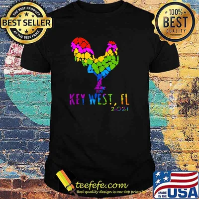 Key West FL 2021 Rooster Chicken Lgbt Shirt