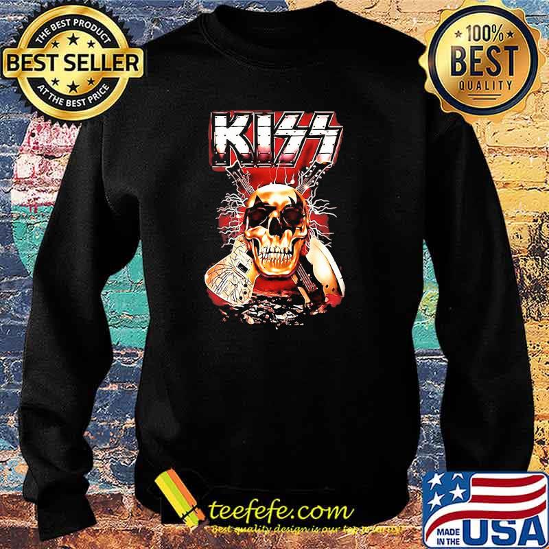 Kiss skull guitar band rock music Sweater Kiss skull guitar band rock music Sweater