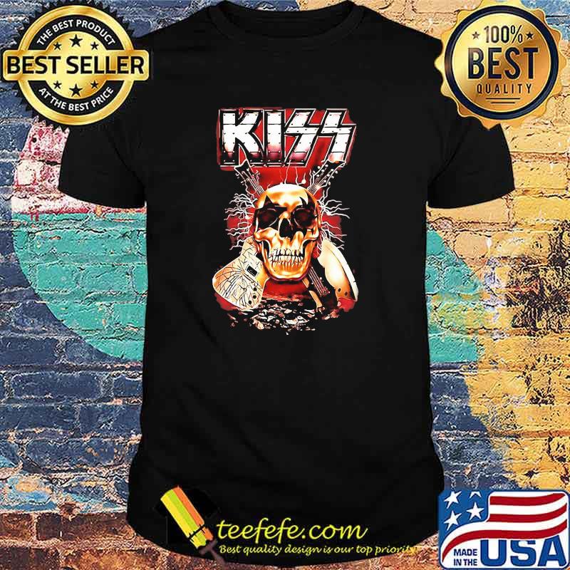 Kiss skull guitar band rock music shirt Kiss skull guitar band rock music shirt