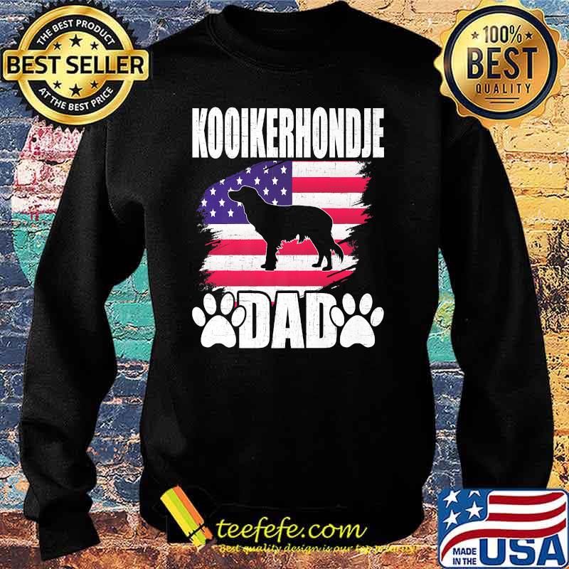 Kooikerhondje Dad Dog Lover American US Flag T-Shirt Sweater Kooikerhondje Dad Dog Lover American US Flag T-Shirt Sweater