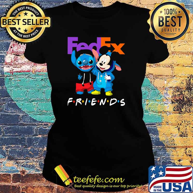 Logo Fedex Friends Stitch And Mickey Shirt Ladies tee Logo Fedex Friends Stitch And Mickey Shirt Ladies tee
